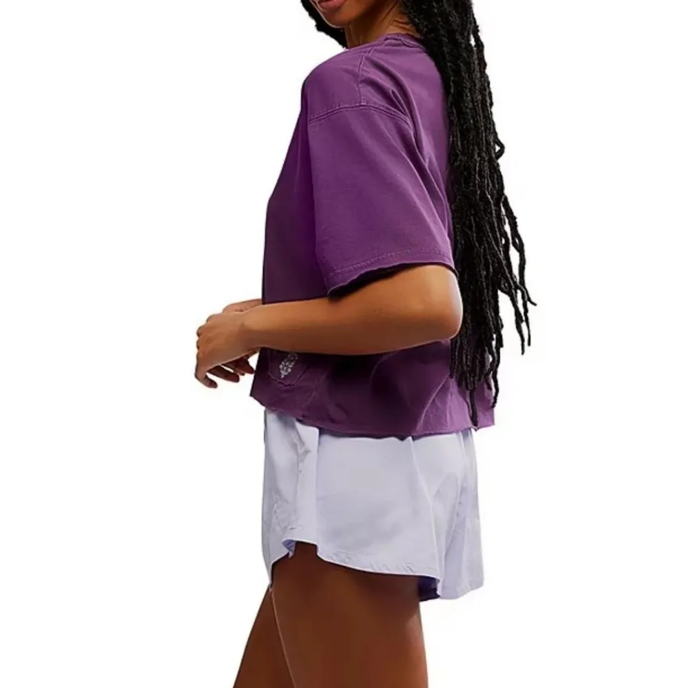 FP Movement by Free People Cropped Short Sleeve Tee in Purple - Picture 5 of 6